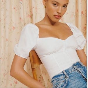 NWOT Reformation Rome Linen Top - 2